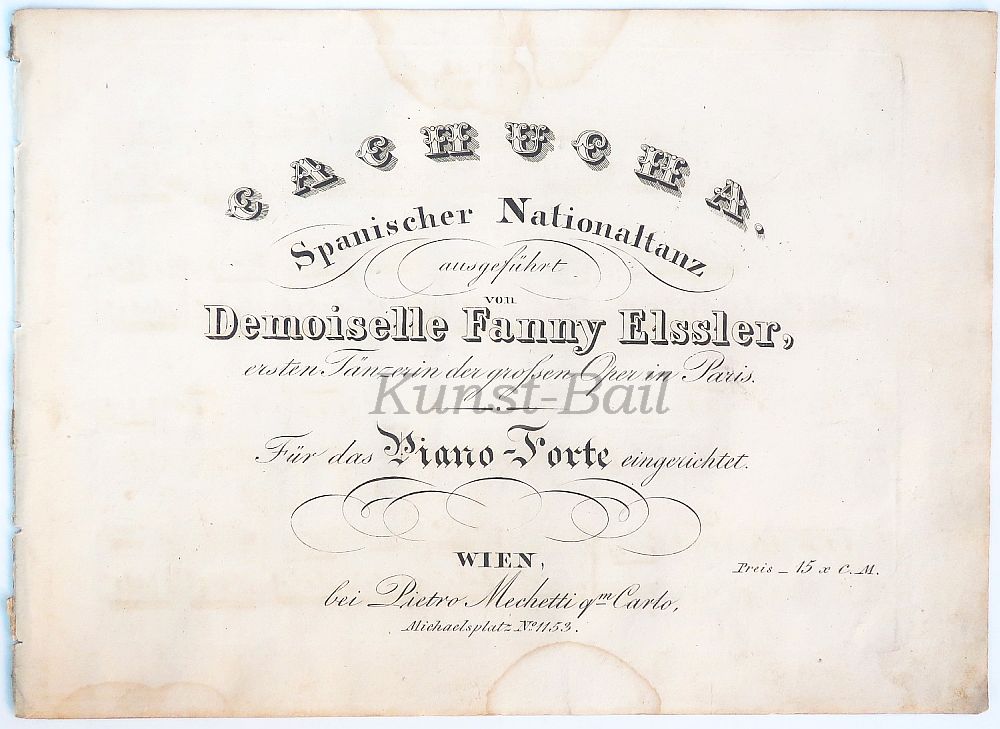 Fanny Elssler, Cachucha, Notenblätter, Wien 1837-image