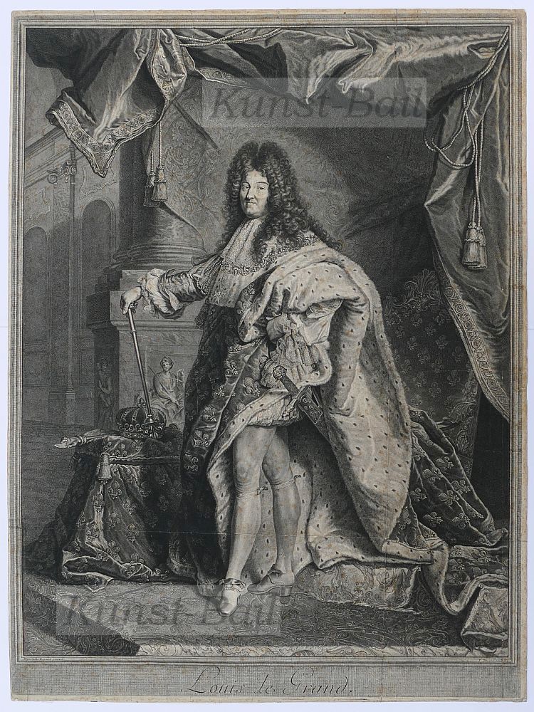 Louis Le Grand / Ludwig XIV., Kupferstichportrait, 1712-image