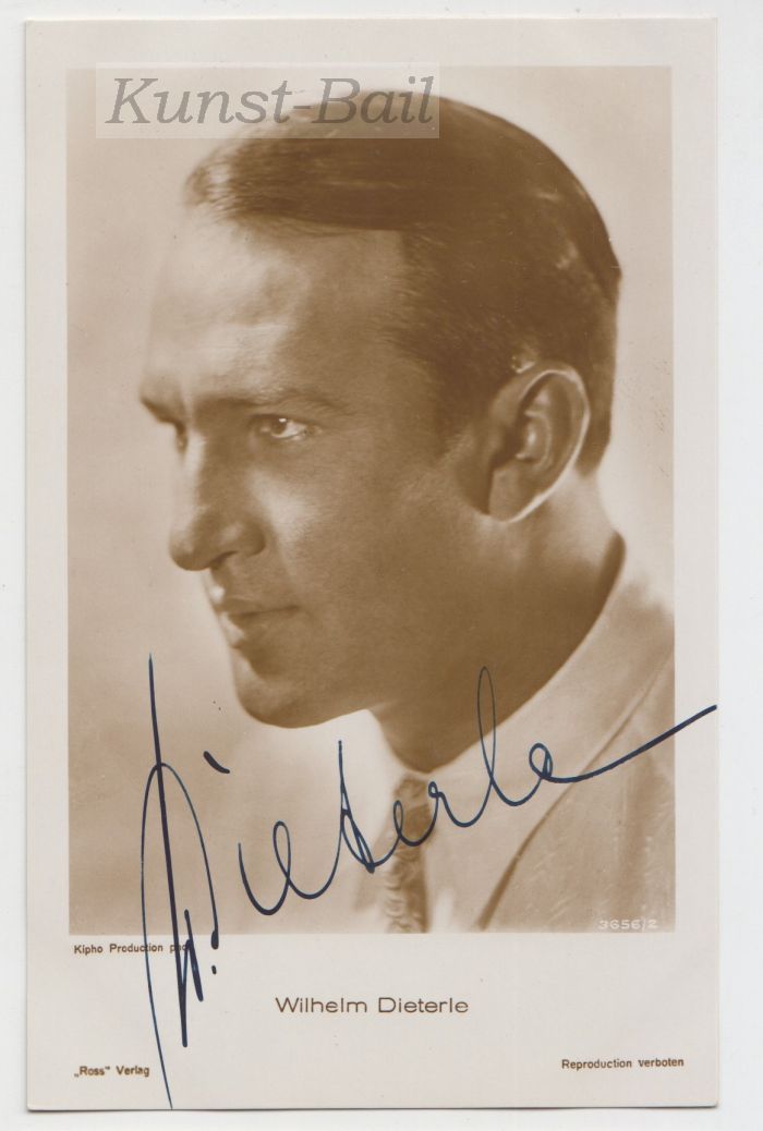 Wilhelm Dieterle, Autogramm, um 1930-image