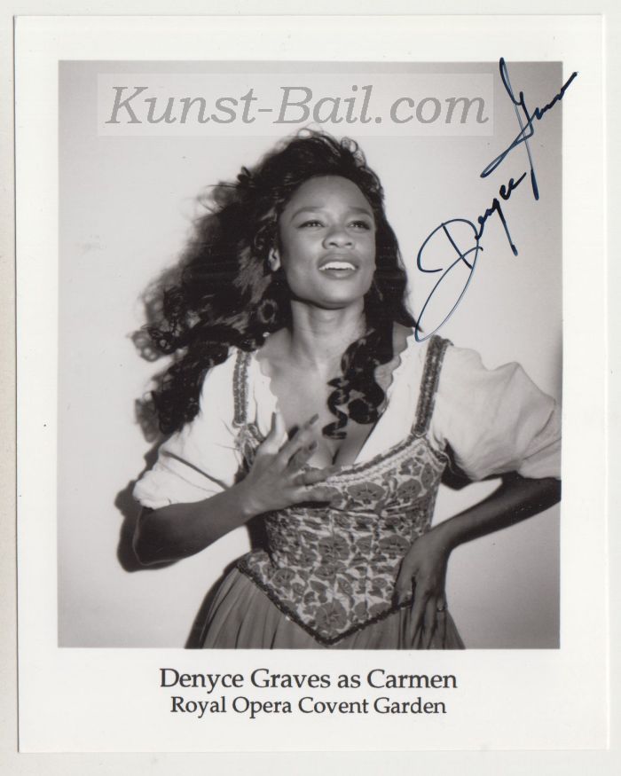 Denyce Graves, Autogramm auf SW-Rollenfoto-image