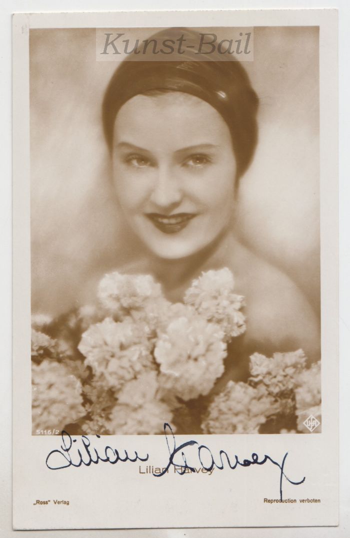 Lilian Harvey, Autogramm, um 1930-image