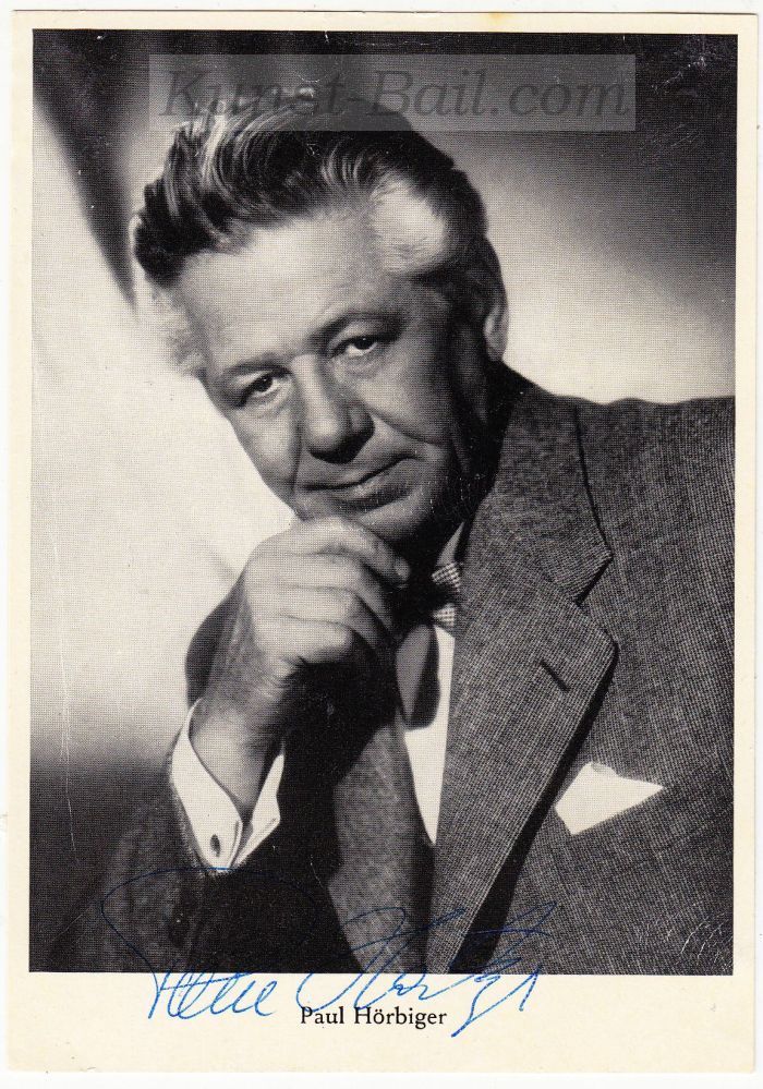 Paul Hörbiger, Autogramm, 1950er Jahre-image