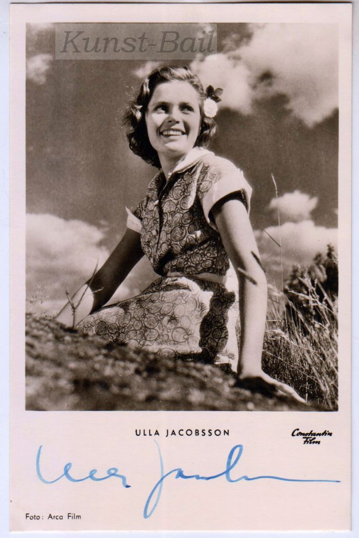 Ulla Jacobsson, Autogramm, 1950er-image