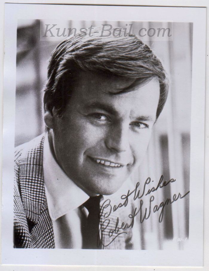 Robert Wagner, Autogramm auf Portraitfoto, 1970er-image