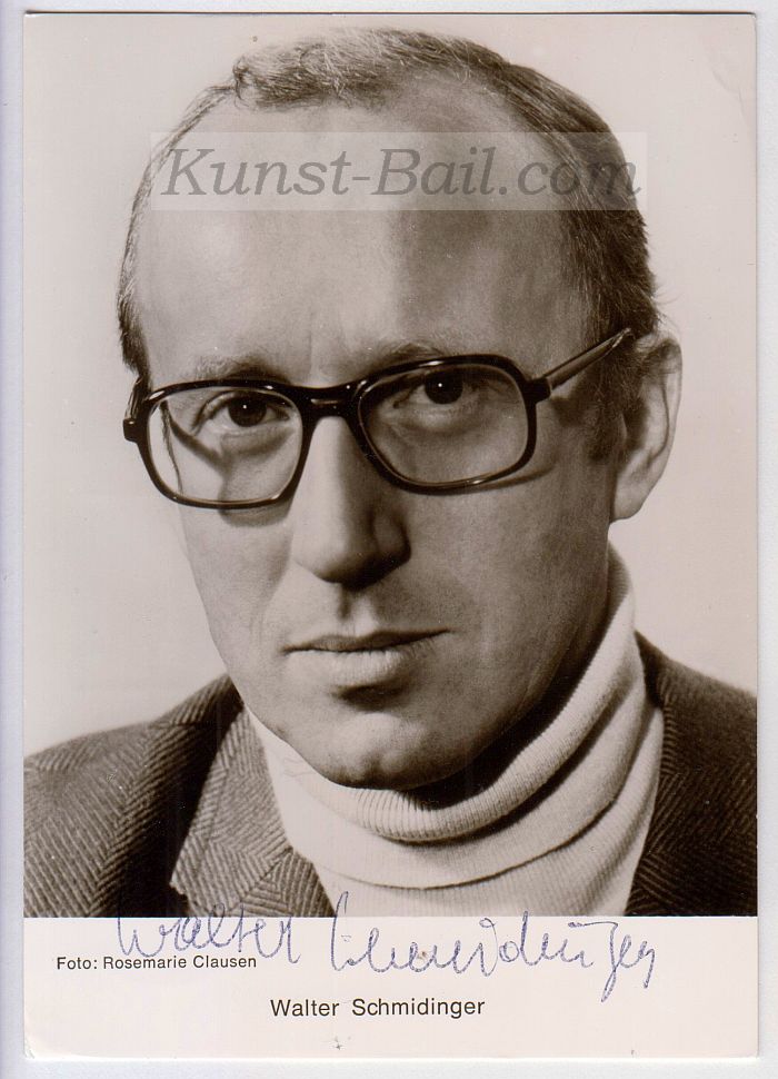 Walter Schmidinger, Autogramm auf Postkarte-image