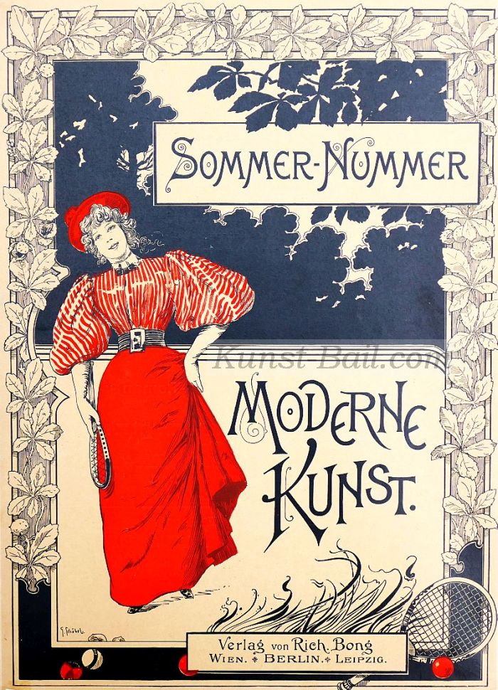 Georg Schöbel, Titelblatt der Zeitschrift „Moderne Kunst“, Sommer-Nummer 1897