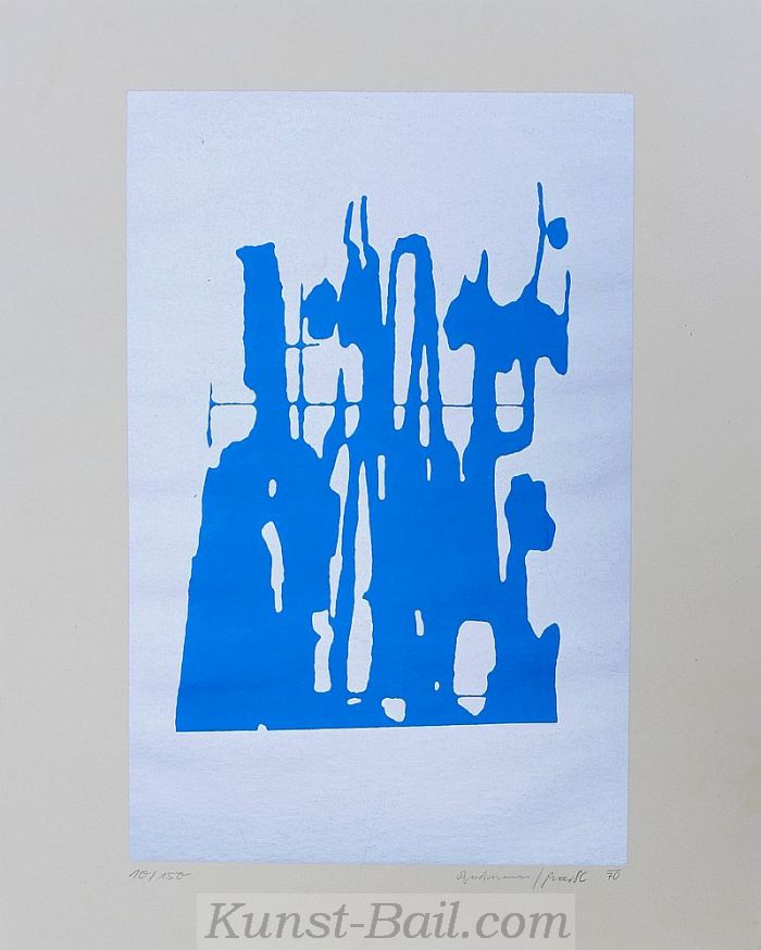 Beckmann Otto-Graßl Alfred, Oszilloskop, Computergraphik, Siebdruck, signiert, nummeriert, 1970-image