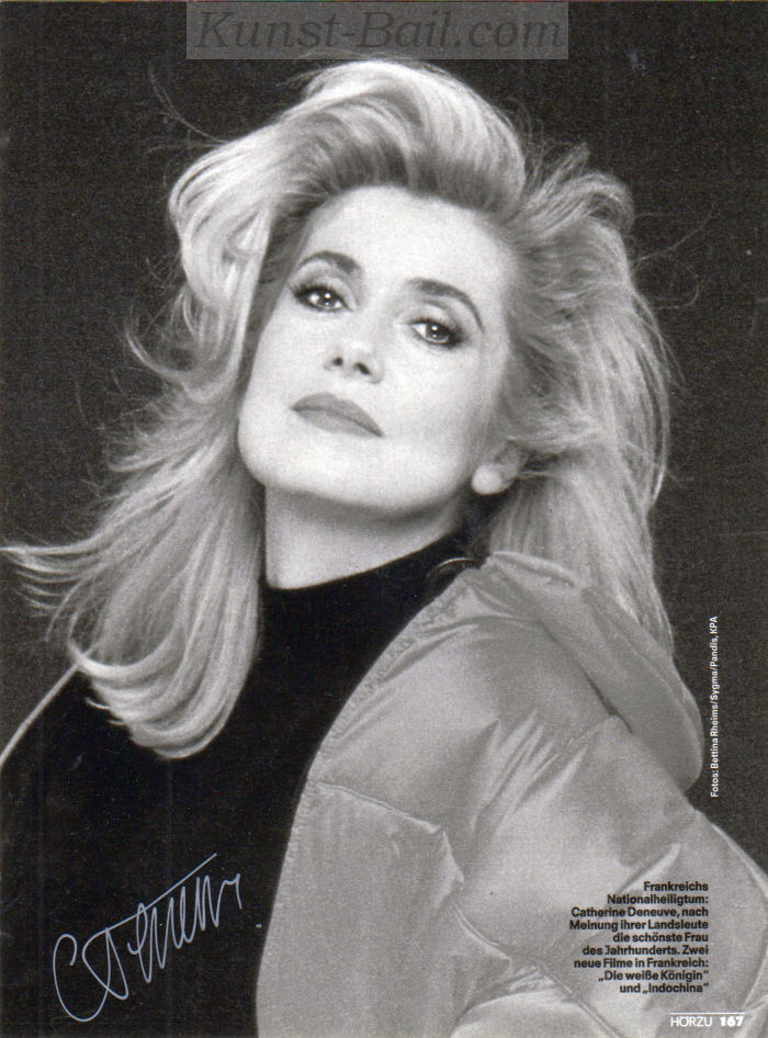 Catherine Deneuve, Autogramm auf Foto-image