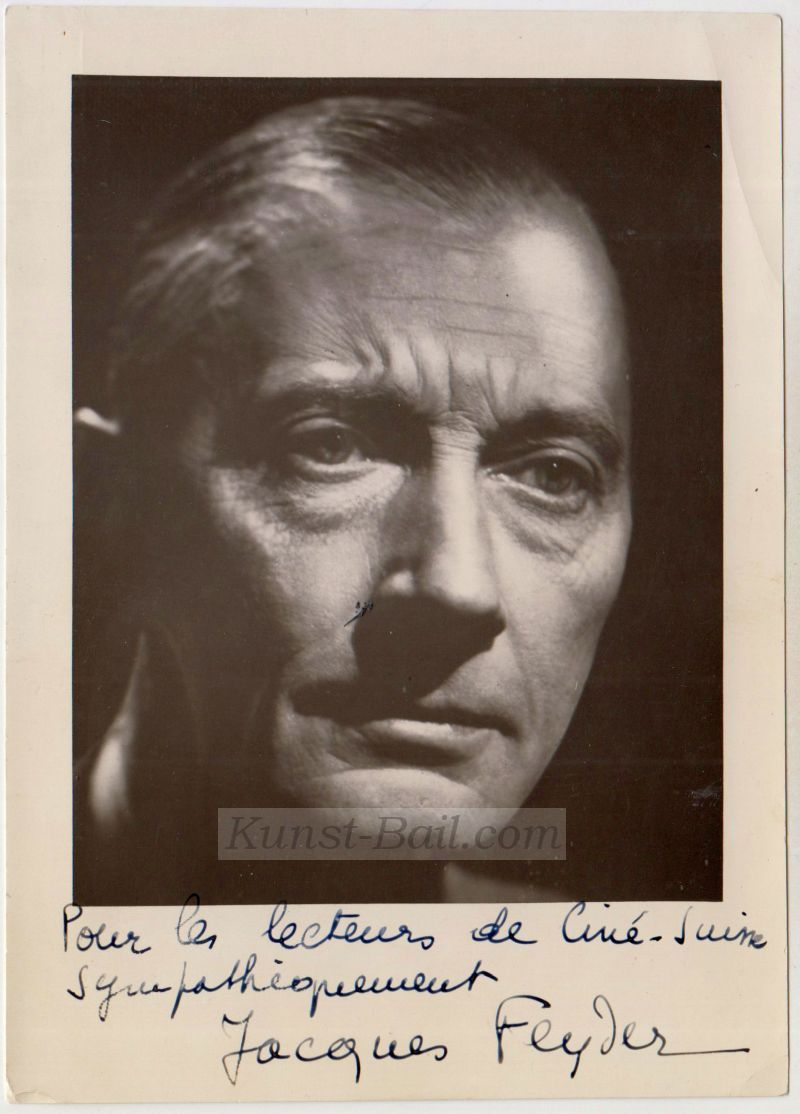 Jacques Feyder, Foto mit Widmung und Autogramm-image