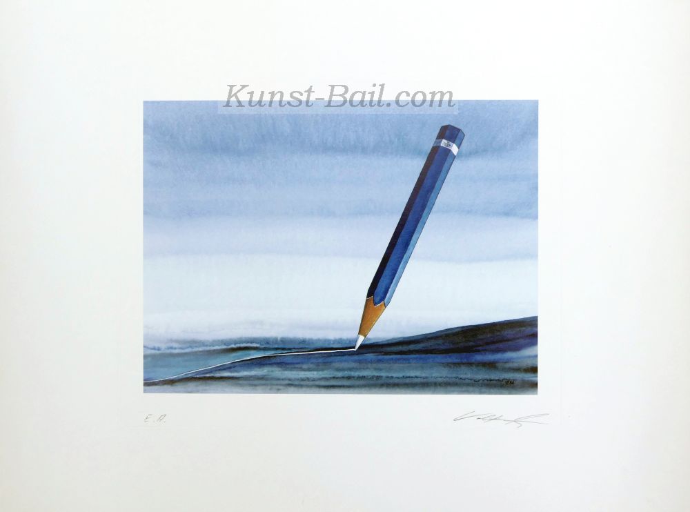 Wolfram Ketz, o.T., Offset-Lithographie, signiert, E.A.-image