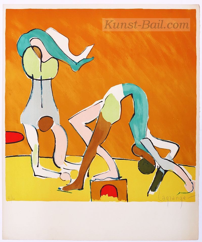 Jacques Lagrange, Les Artistes, Farblithographie, 1971, signiert, nummeriert