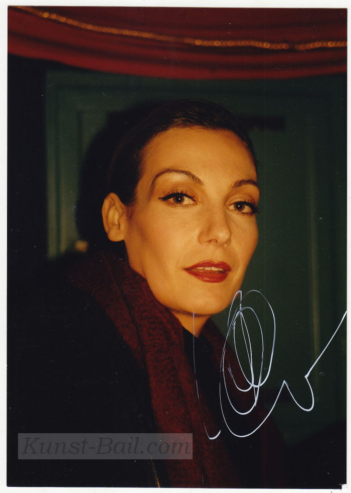 Ute Lemper, Autogramm auf Foto-image