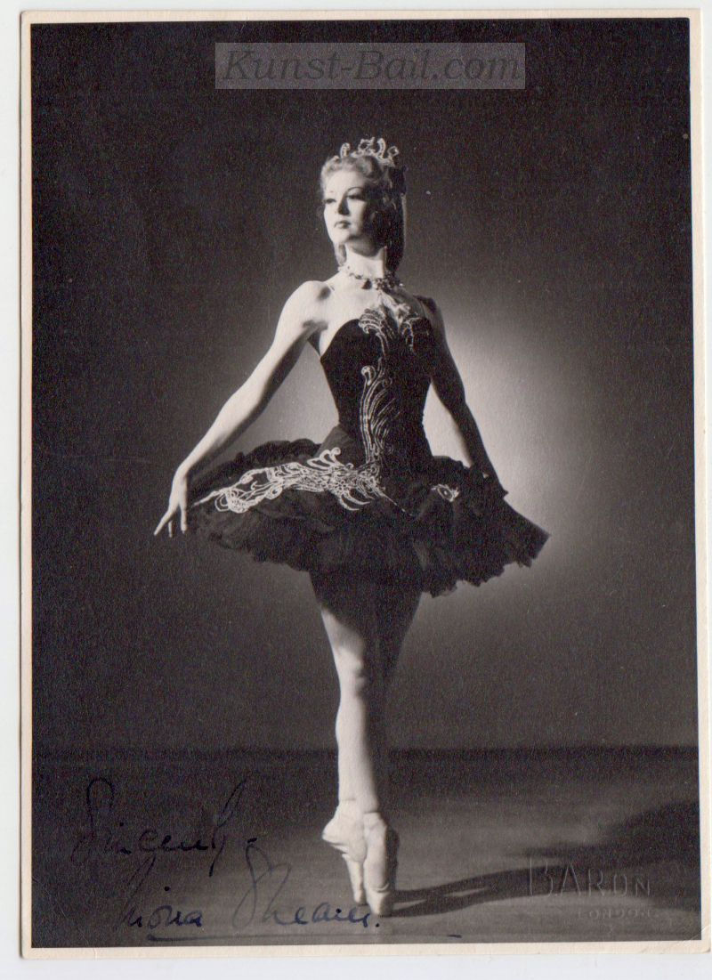 Moira Shearer, Autogramm auf Ballettfoto-image