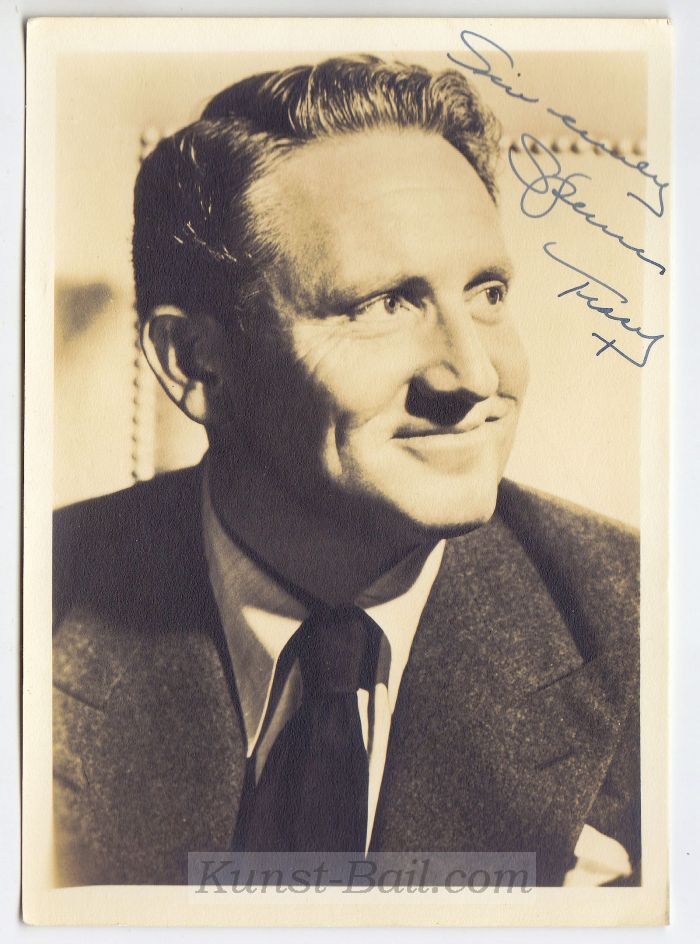 Spencer Tracy, Autogramm auf Foto, 1950er-image
