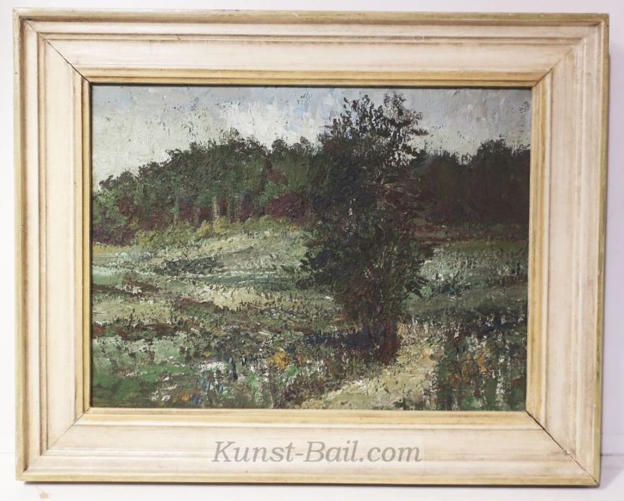 Unbekannter Künstler, Postimpressionistische Landschaft, Öl auf Leinwand, gerahmt, 1. Hälfte 20. Jhdt.-image