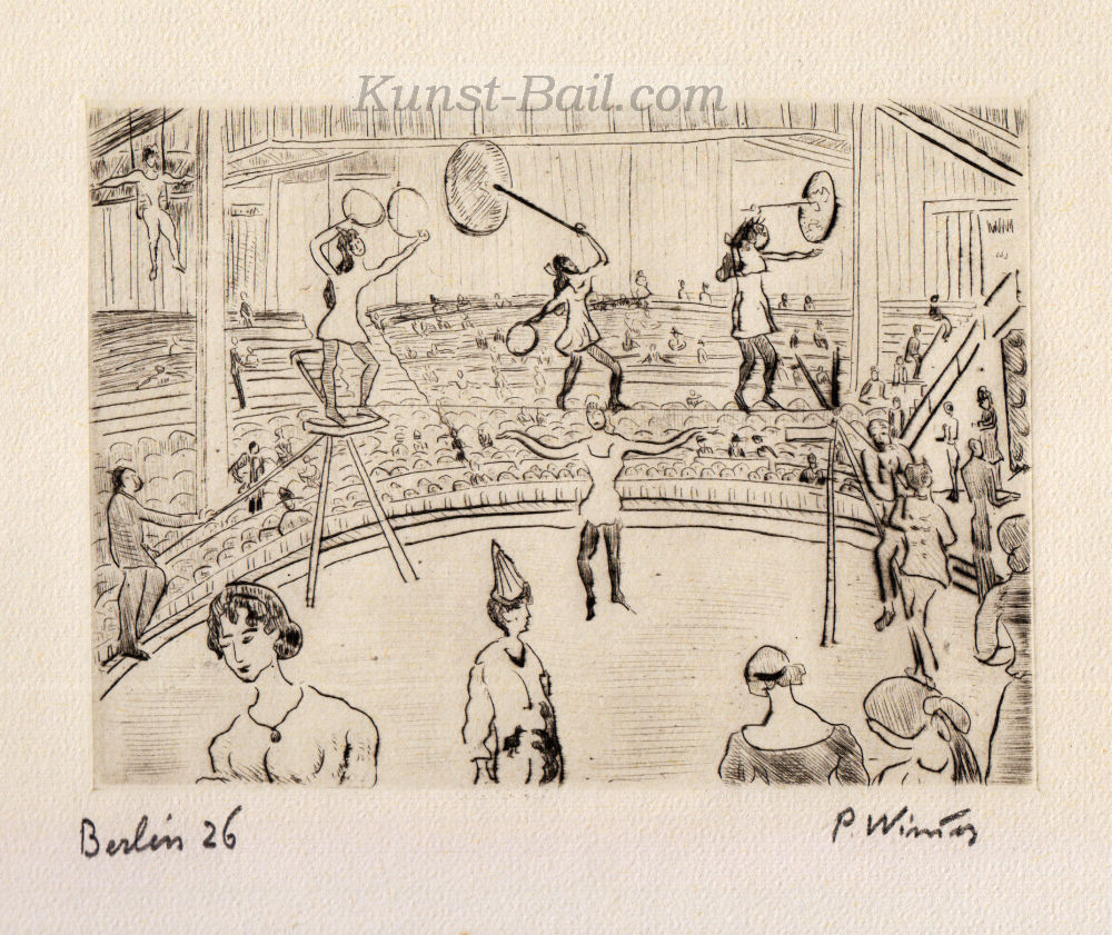 Paula Wimmer, Berlin 26, Radierung, signiert, 1926-image