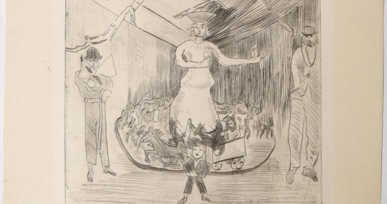 Paula Wimmer, 1928 Prater Wien, Radierung, signiert