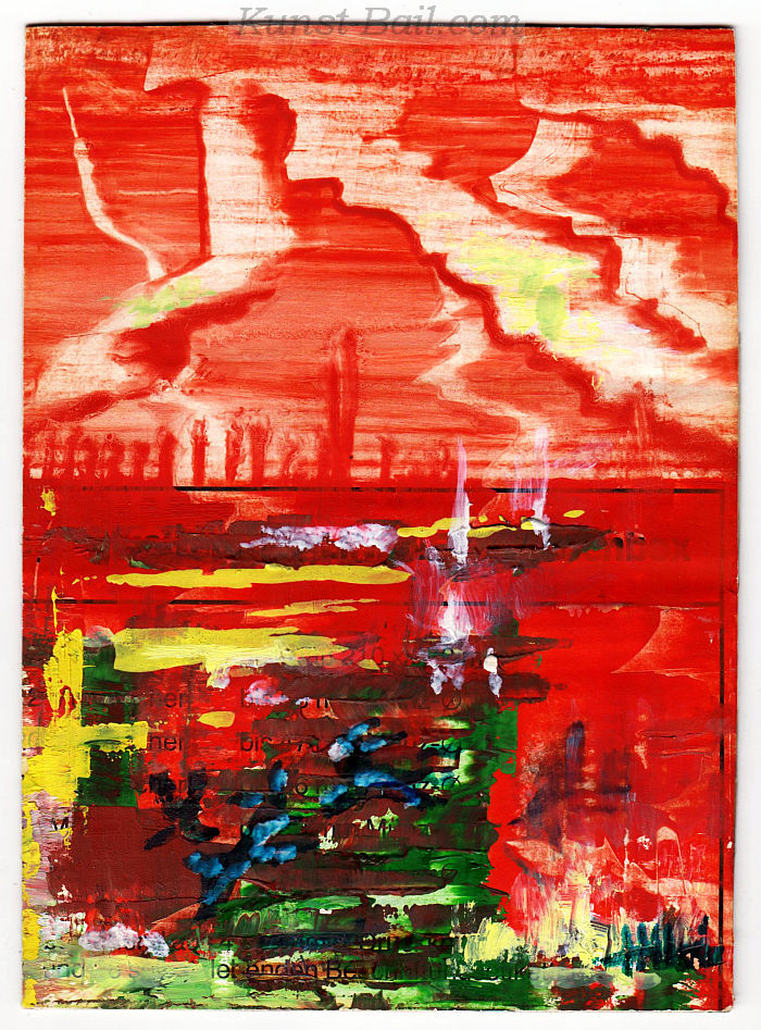 Hilmi Abbas, ohne Titel, abstrakte Komposition, signiert, 1986-image