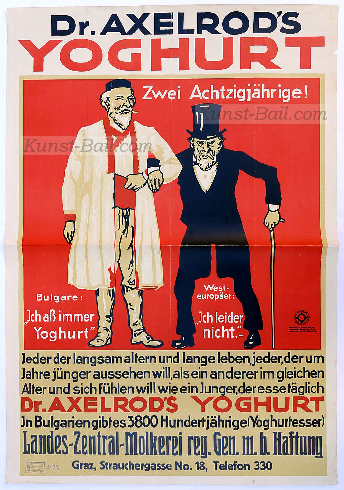 Dr. Axelrod`s Joghurt, Werbeplakat, Graz um 1910/14-image
