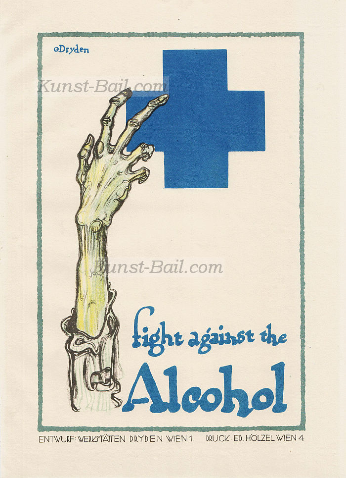 Werbegraphik - Fight against the Alcohol, Original Kleinplakat, 1924-image