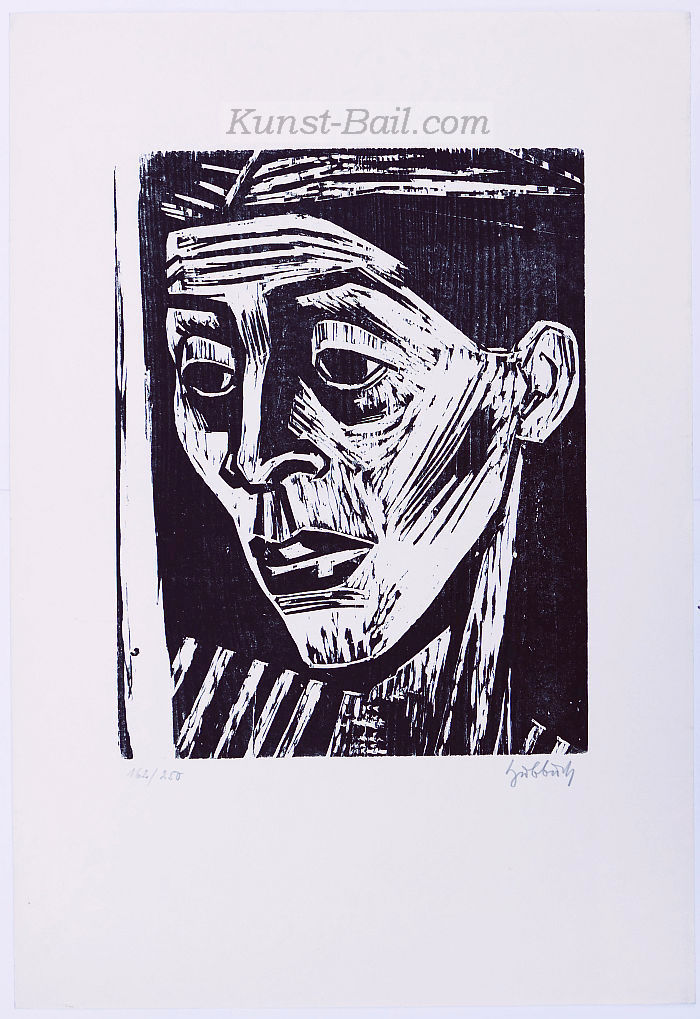 Karl Hubbuch, Ellen, Holzschnitt, signiert, nummeriert, 1953