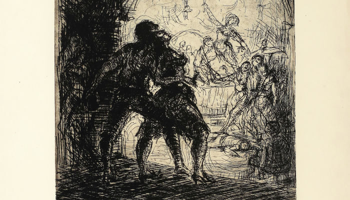 Helmut Lang, Bacchanal, Radierung, nicht signiert, 1947/48
