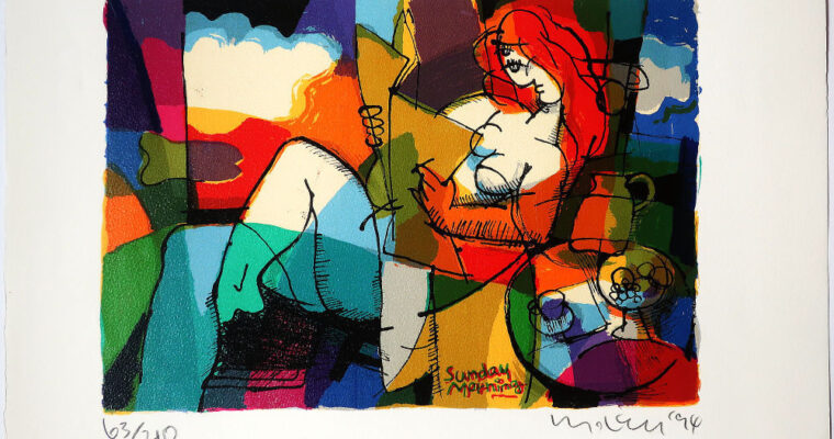 Michael Leu, Sunday Morning, Siebdruck, signiert, nummeriert
