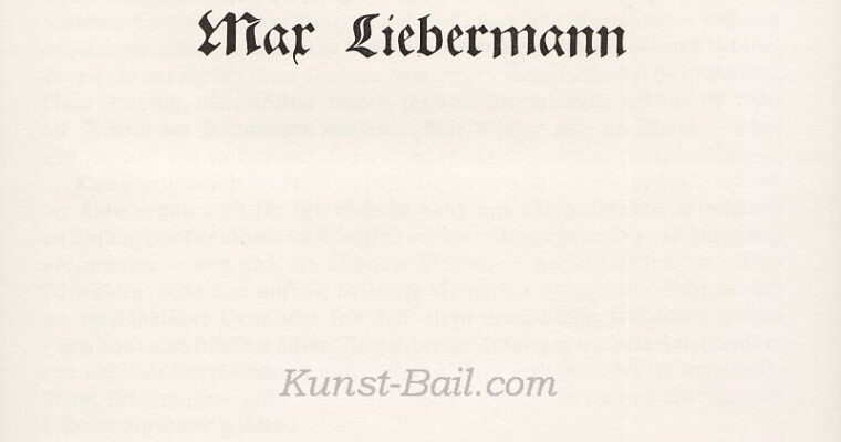 Max Liebermann, Neue Holzschnittzeichnungen, Berlin, Heyder um 1925