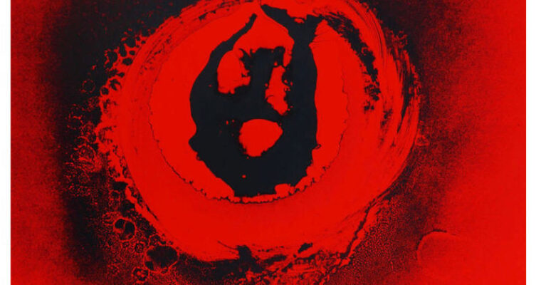 Otto Piene, Regular Red and Black, Farbserigraphie, 1972, signiert, EA, Widmung