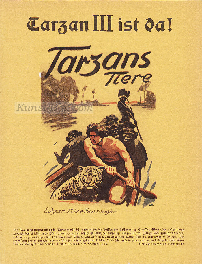 Werbegraphik: Tarzan III ist da! Tarzans Tiere, Kleinplakat, 1924-image
