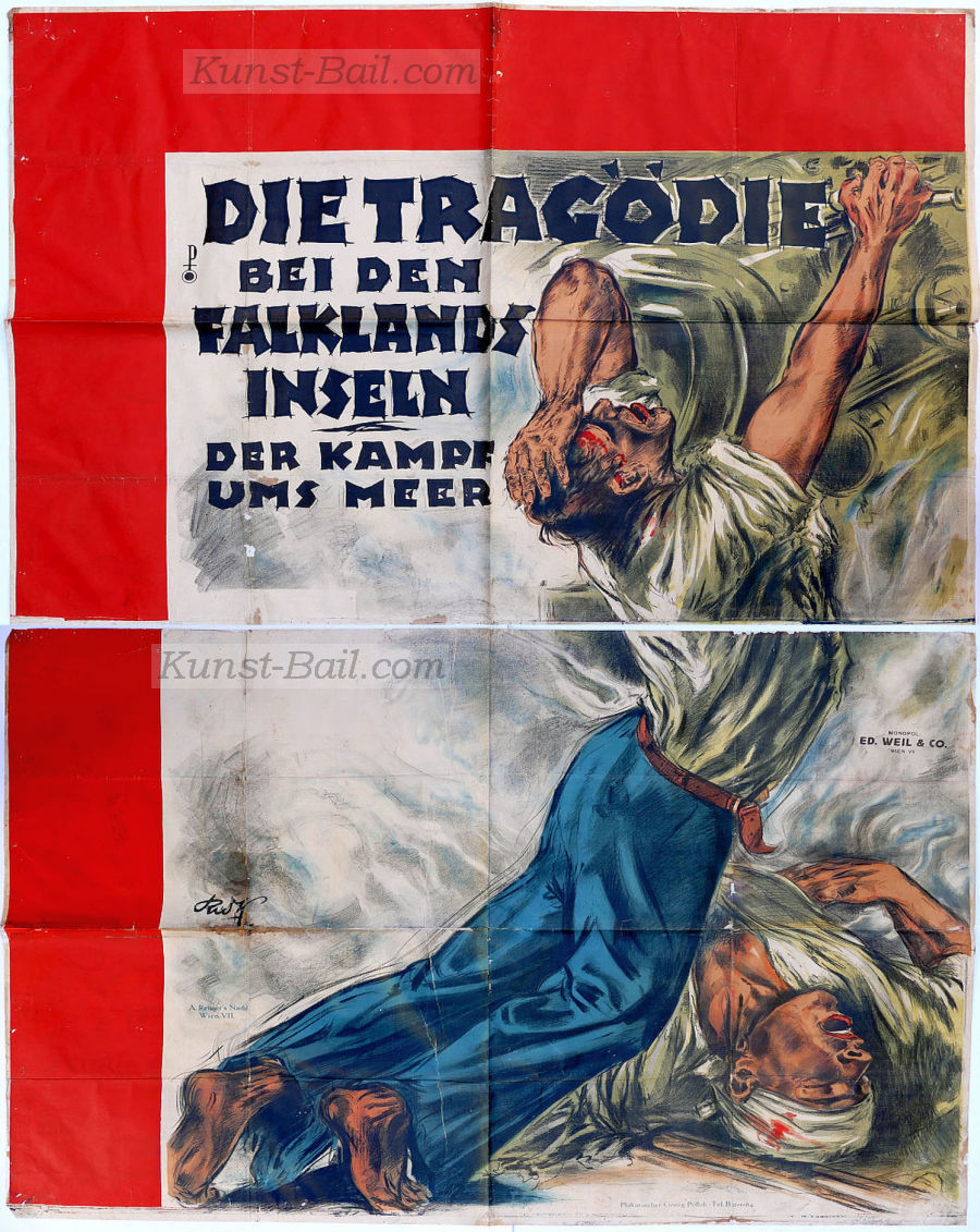 Die Schlacht bei den Falklands Inseln - Der Kampf ums Meer, Original Kinoplakat, 1929-image