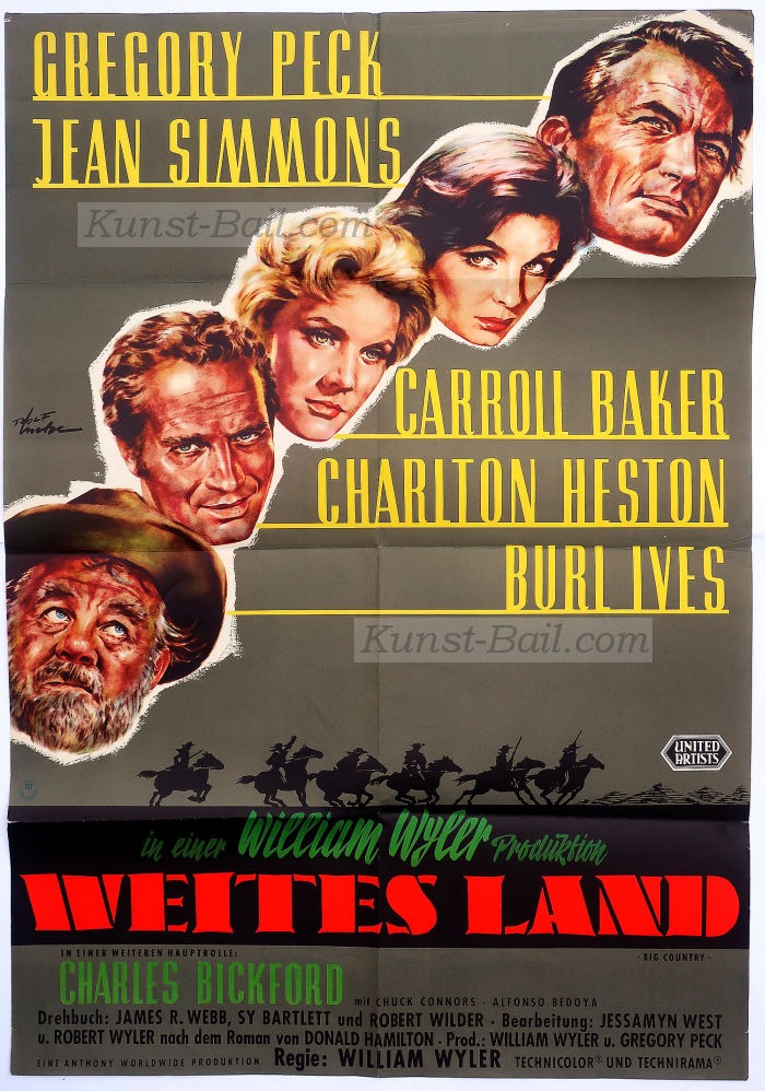 Weites Land, Original Kinoplakat zur deutschen Erstaufführung 1955-image