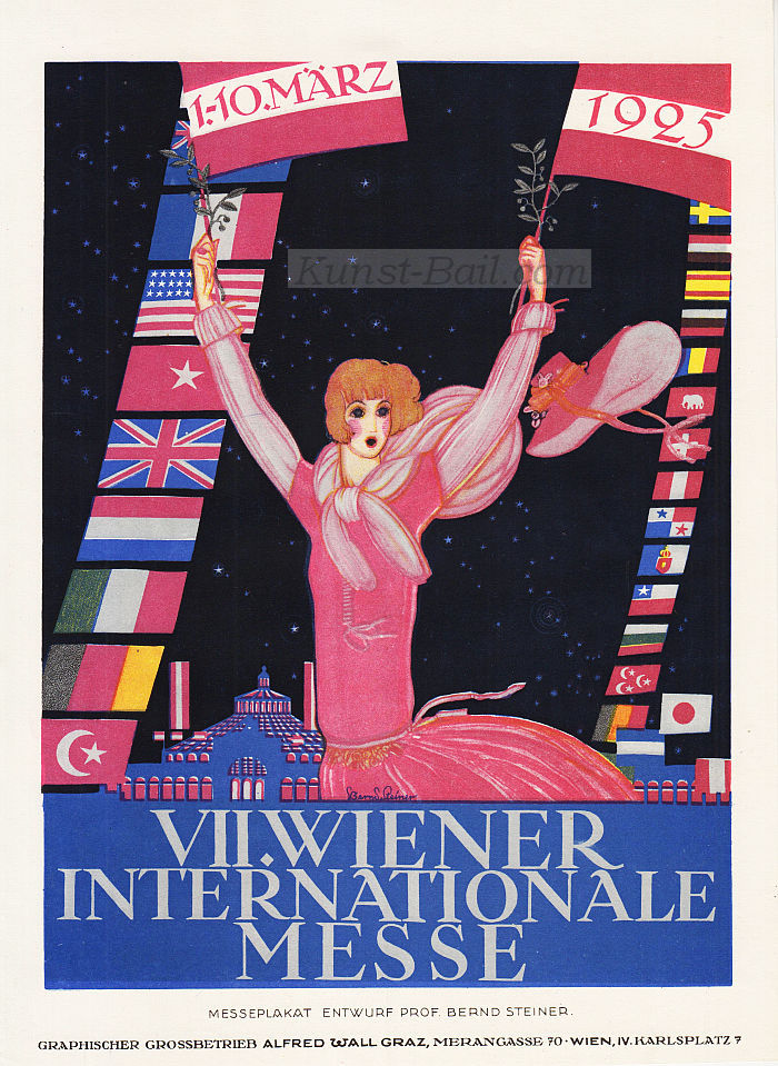 Werbegraphik: VII. Wiener Internationale Messe 1-10.März 1925, Kleinplakat, 1924-image