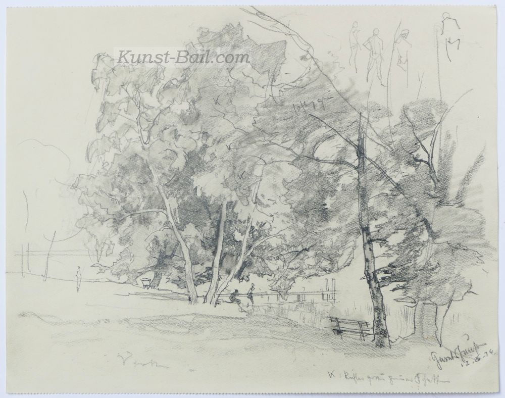 Edward Harrison Compton, Gunzenhausen, Bleistift, nicht signiert, 1934-image