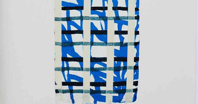 Manfred Mayerle, o.T. (für M. W.), Farbradierung/Prägedruck, signiert, nummeriert, 2005