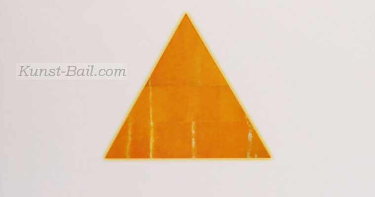 Manfred Mayerle, o. T. (oranges Dreieck), Farbradierung, signiert, nummeriert, um 2000
