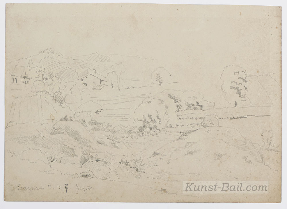 Gustav Friedrich Papperitz, Eppan, Bleistift, nicht signiert, um 1838/41-image