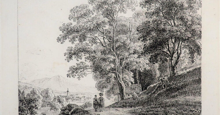 Simon Warnberger, Lengries in Oberbayern, Kreidelithographie, 1806