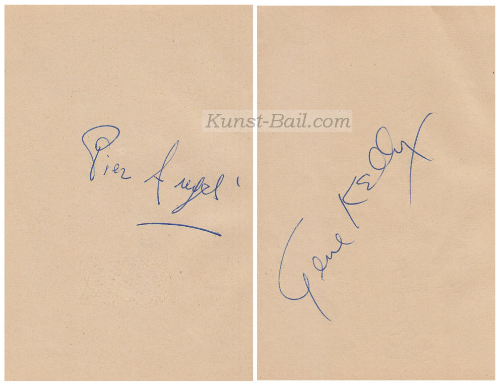Pier Angeli & Gene Kelly, Autogramme auf Albumseiten, 1952-image