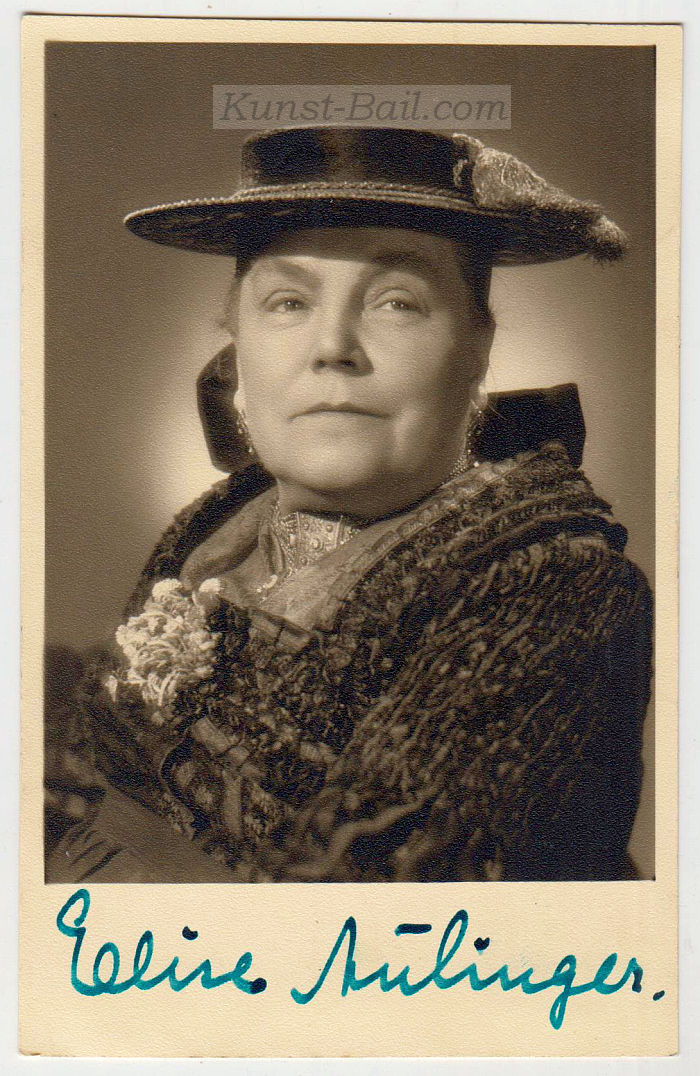 Elise Aulinger, Autogramm auf Bildpostkarte, 1952-image
