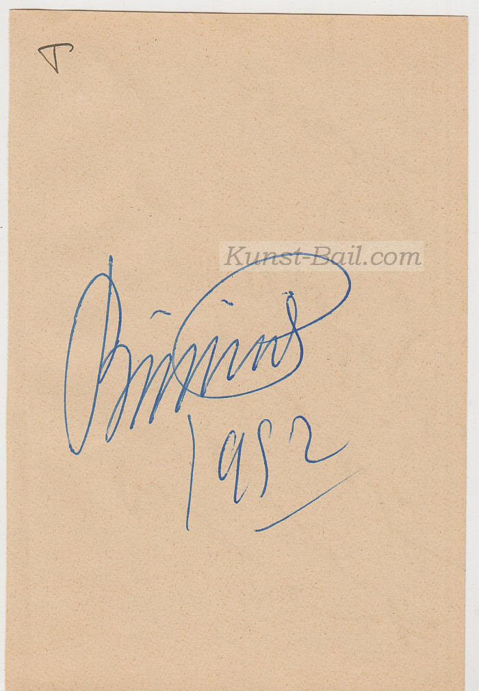 Beniamino Gigli & Charlie Rivel, Autogramme auf Albumseite, 1952-image