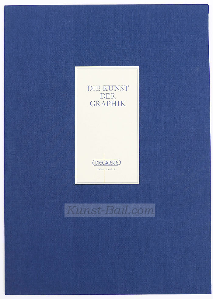 Die Kunst der Graphik, Mappe mit 6 (von 7) Siebdrucken, "Die Galerie", Offenbach (um 1982), alle Graphiken signiert und nummeriert-image