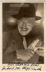 Hubert von Meyerinck, Autogramm auf Bildpostkarte, 1953-image