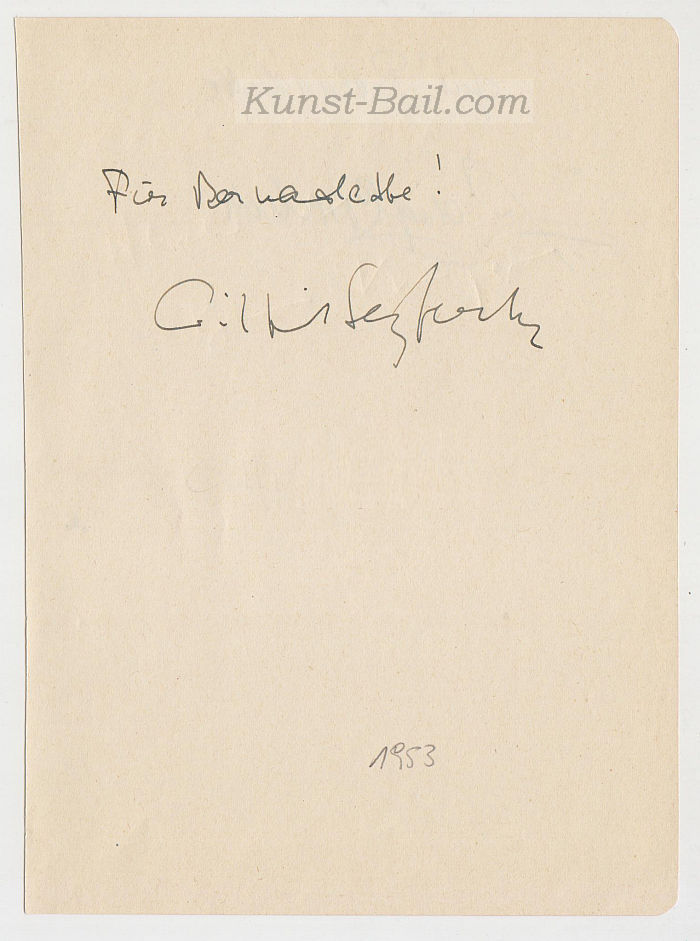 Wilfried Seyferth, Autogramm auf Albumblatt, 1953-image