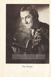 Vico Torriani, Autogramm auf Programmheftportrait, 1952-image