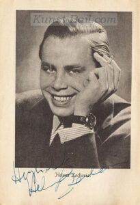 Helmut Zacharias, Autogramm auf Programmheftportrait, 1952-image