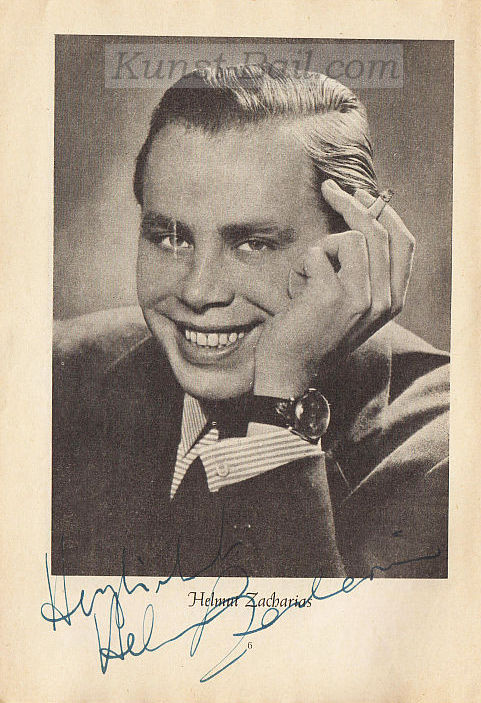 Helmut Zacharias, Autogramm auf Programmheftportrait, 1952-image