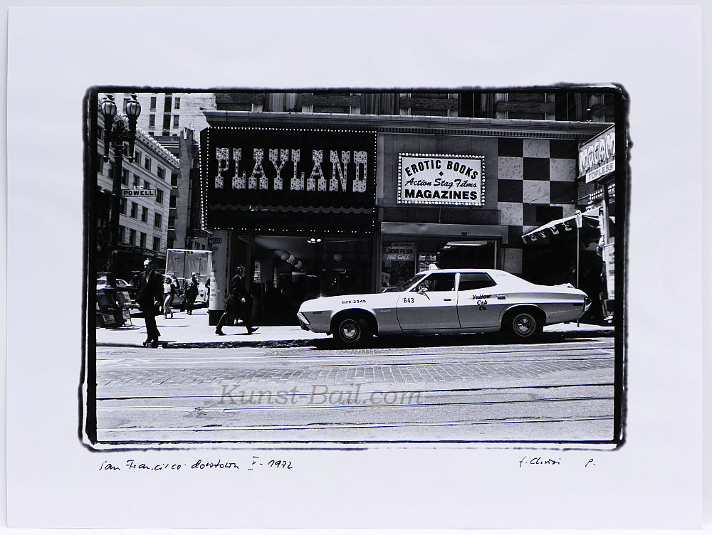 Unleserlich signiert, San Francisco Downtown V – 1972, Orig. Fotographie, bezeichnet, signiert-image