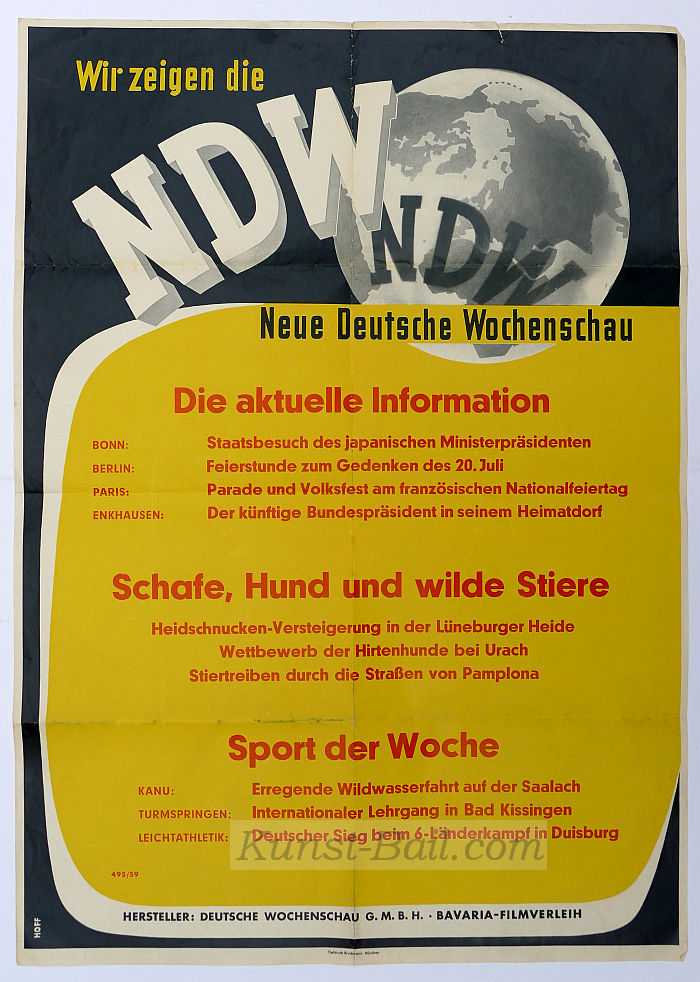 Neue Deutsche Wochenschau, Plakat, 1959-image