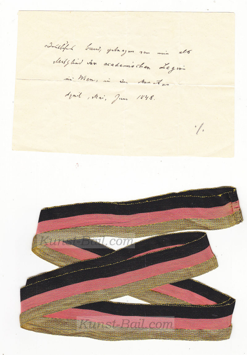 Akademische Legion 1848 – Couleurband, 1848-image